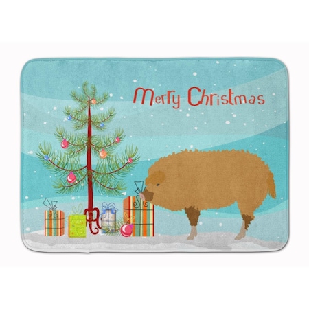 Carolines Treasures Hungarian Mangalica Pig Christmas Machine Washable Memory Foam Mat BB9301RUG